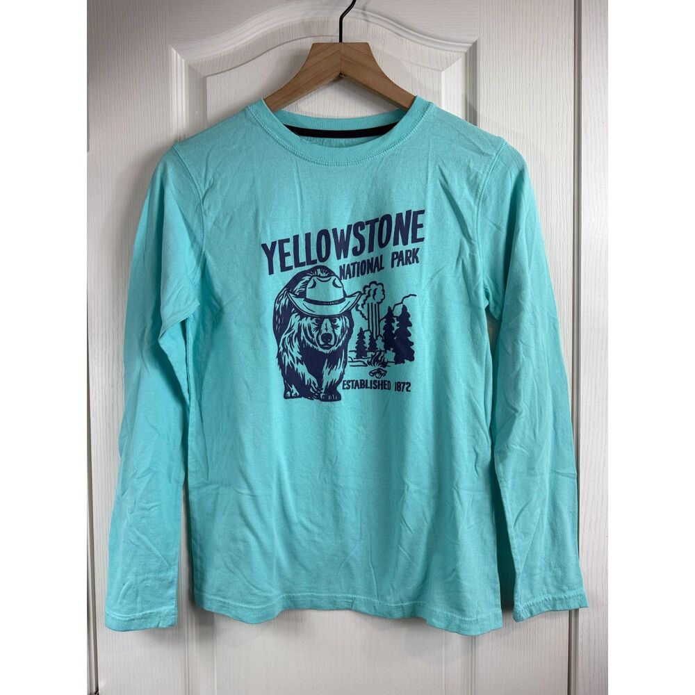 Thereabouts Boys L 14/16 Yellowstone National Park Long Sleeve Graphic Tee